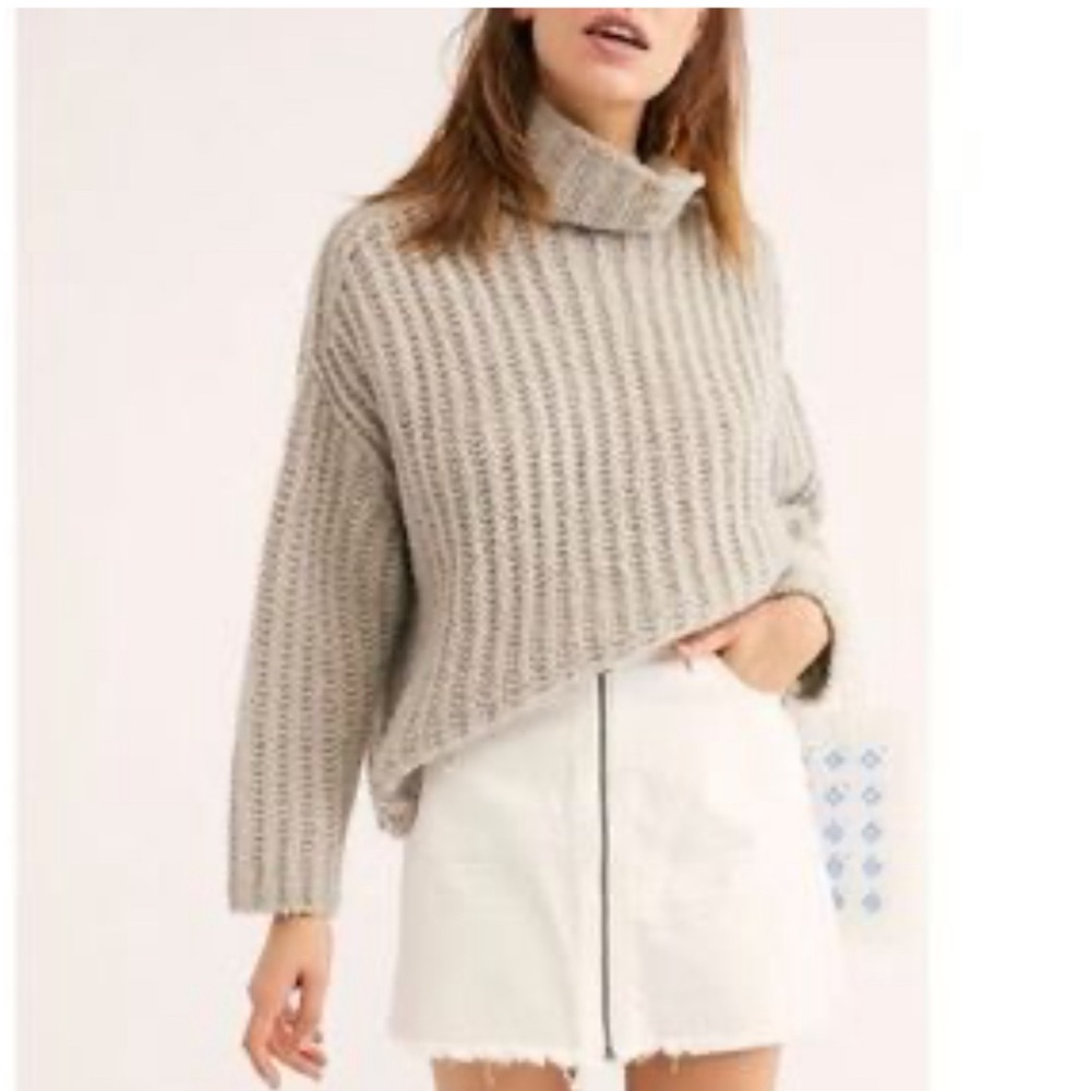 Free People Cow Neck Sweater Size medium